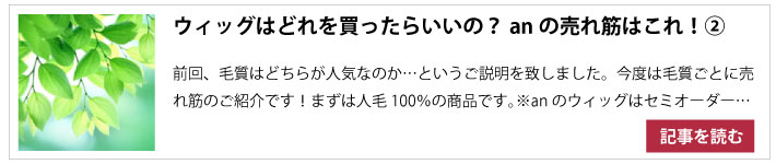 ウィッグはどれを買った方がいいの？